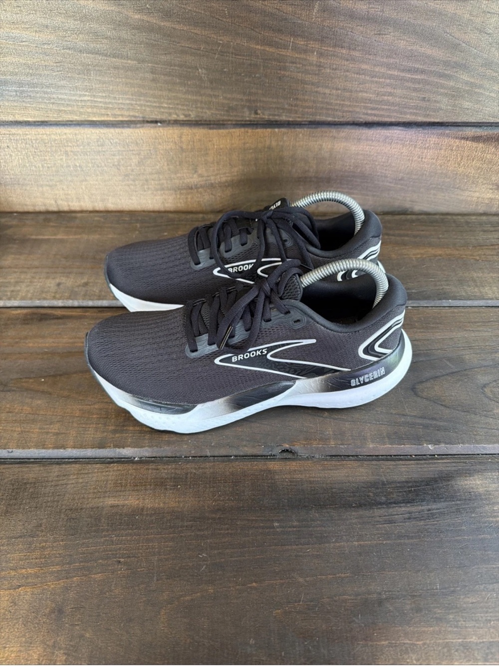 Brooks Glycerin 21 Black & White Sneakers Running Shoes Women Size 8.5 B - Picture 4 of 11